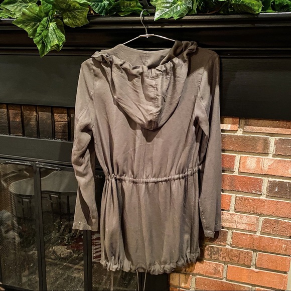 Bleuh Ciel Green Army Waterfall Jacket Coat XS - Picture 7 of 8